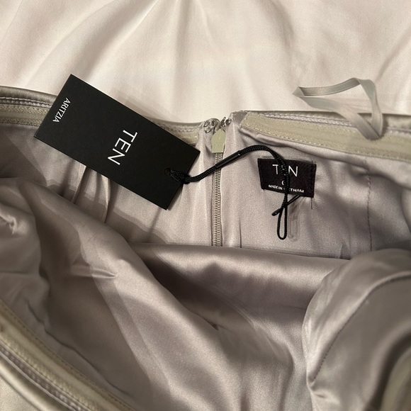 Aritzia Sage Green Exclusive Strapless Dress - Picture 8 of 9